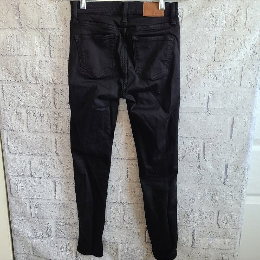 Madewell Black Denim 10" High Rise Skinny Jeans Women's 25 - Picture 3 of 13
